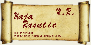 Maja Rasulić vizit kartica